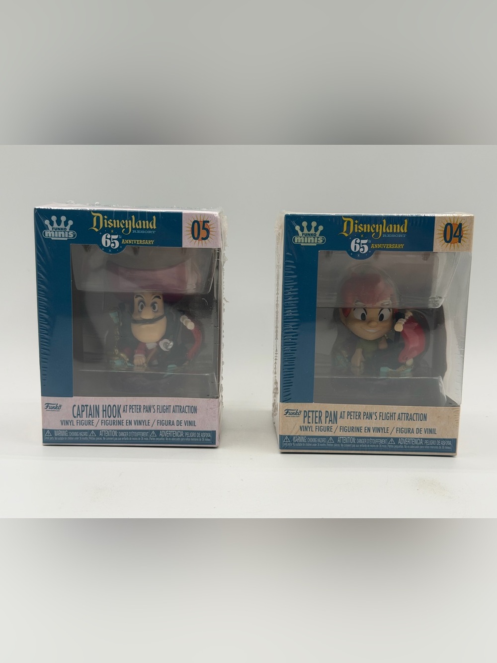 Disneyland Resort 65th Anniversary Funko Minis Peter Pan #04 & Captain Hook #05